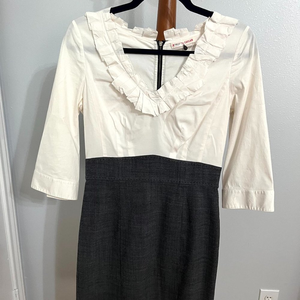 Grey and white dress